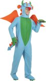 FUNIDELIA Draken Kostuum voor mannen - Maat: S - M - Blauw