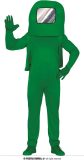 Guirca - Among Us Kostuum - Goeie Groene Astronaut Kostuum - Groen - Maat 52-54 - Carnavalskleding - Verkleedkleding