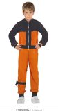 Guirca - Ninja & Samurai Kostuum - Klaar Voor Ninja Training Kind Kostuum - Oranje, Zwart - 5 - 6 jaar - Carnavalskleding - Verkleedkleding