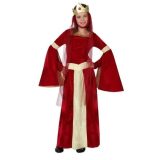 Middeleeuwse prinses/koningin kostuum meisjes- carnavalskleding 140 (10-12 jaar) -