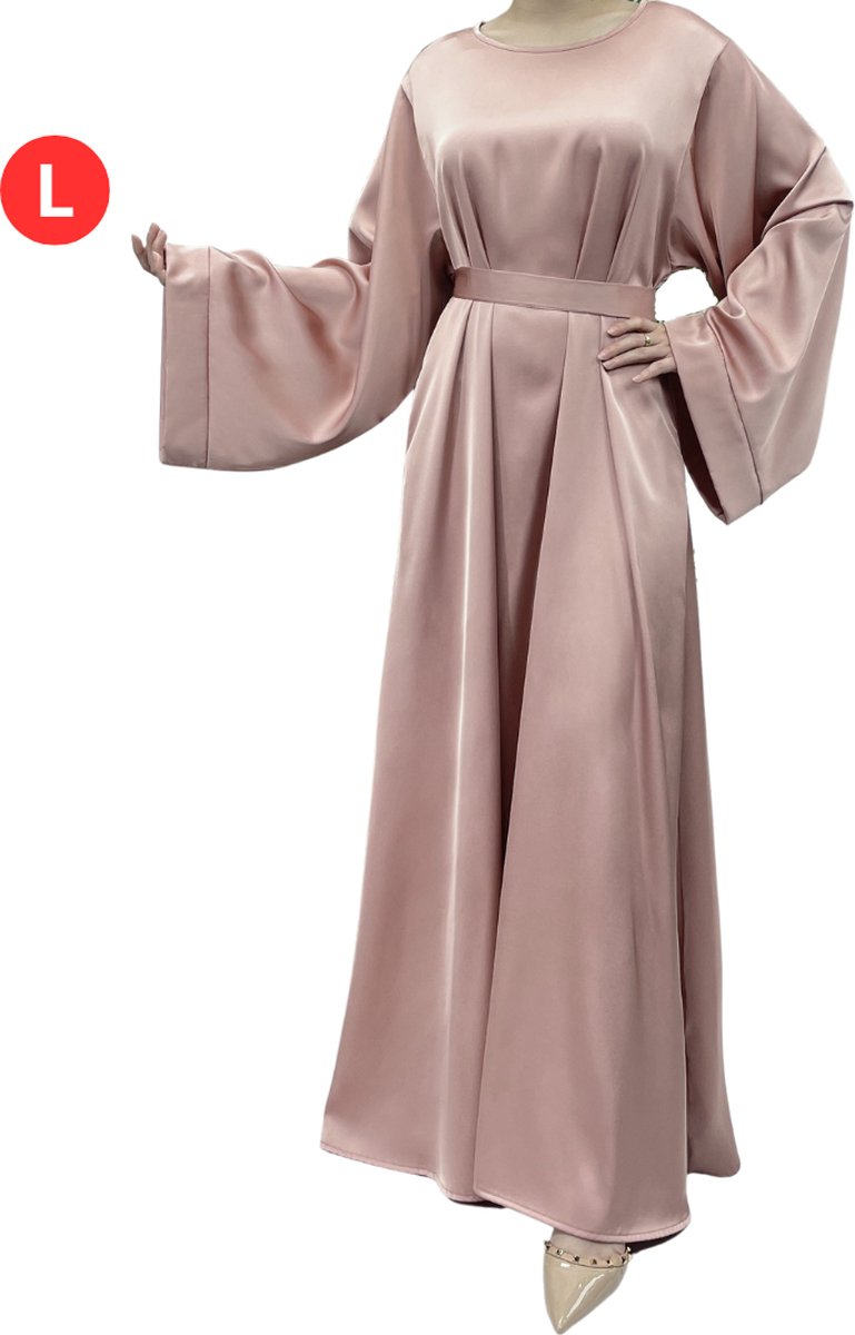 Nivard Islamitische Kleding - Abaya - Gebedskleding Dames - Alhamdulillah - Jilbab - Khimar - Vrouw - Roze - Maat L