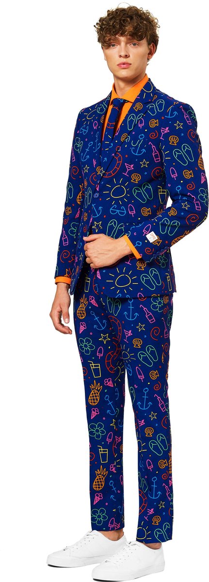 OppoSuits Doodle Dude - Mannen Kostuum - Gekleurd - Feest - Maat 50