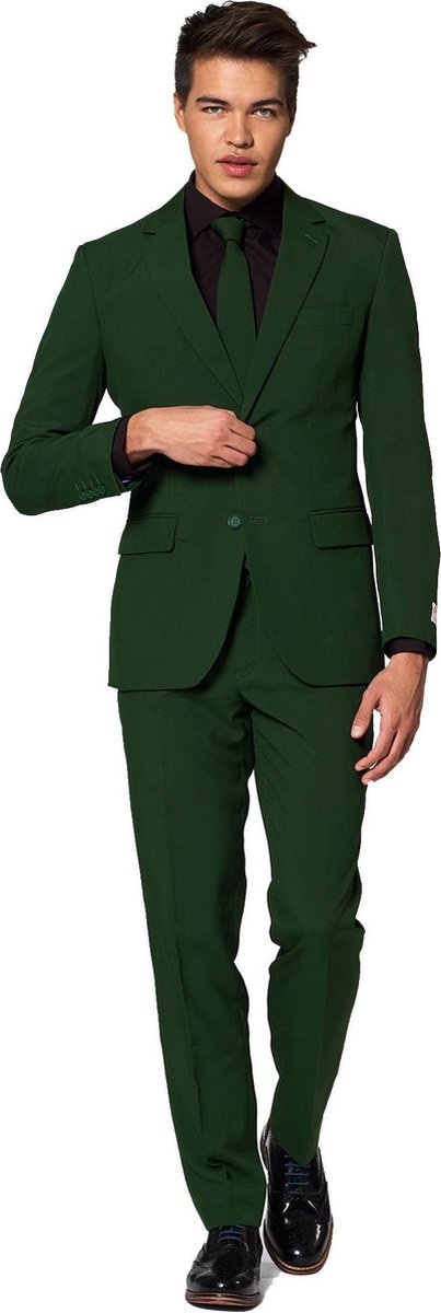 OppoSuits Glorious Green - Mannen Kostuum - Donkergroen - Maat 56