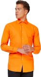 OppoSuits The Orange Shirt - Heren Overhemd - Koningsdag & Nederlands Elftal - Oranje - Maat EU 45/46