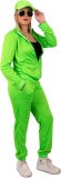 PartyXplosion - Jaren 80 & 90 Kostuum - Kikker Fresh Neon Groen Retro Trainingspak - Vrouw - Groen - Maat 42 - Carnavalskleding - Verkleedkleding