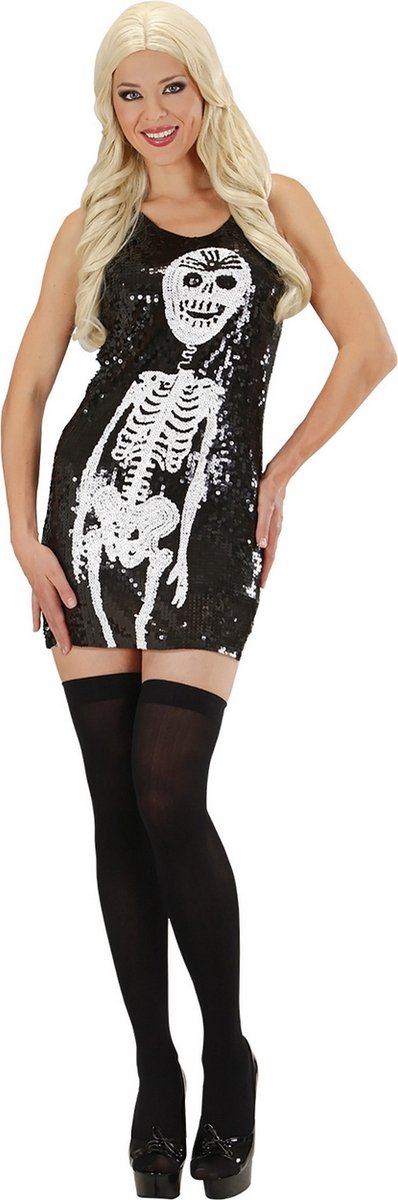 Skeletten masker met glitters voor vrouwen Halloween - Verkleedkleding - Large