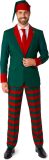 Suitmeister Santa's Elf Green - Heren Pak - Kerst Outfit - Groen - Maat M