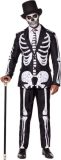 Suitmeister Skelet Kostuum - Mannen Skeleton Outfit - Zwart - Carnaval - Maat S
