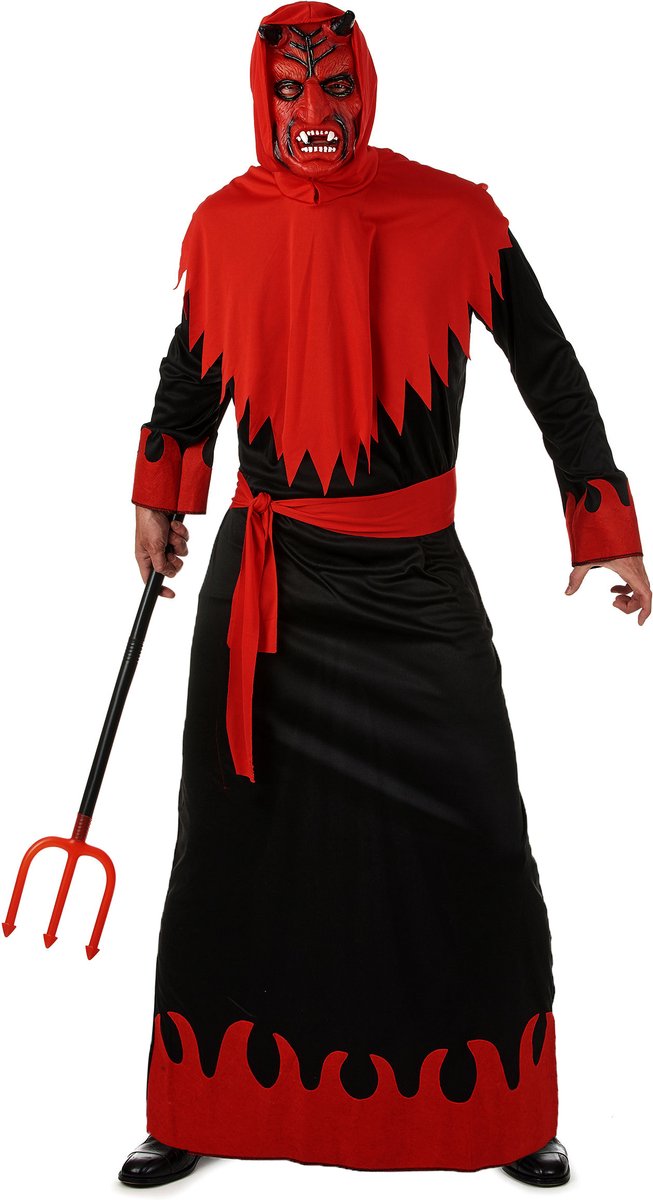Vegaoo - Zwart met rood duivel kostuum voor heren