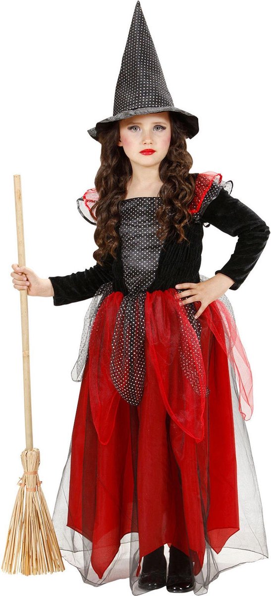 WIDMANN - Glitter en tule heks kostuum voor meisjes - 158 (11-13 jaar) - Kinderkostuums