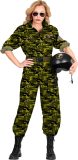 Widmann - Leger & Oorlog Kostuum - Green Camo Army Piloot Top Gun - Vrouw - Groen - XL - Carnavalskleding - Verkleedkleding