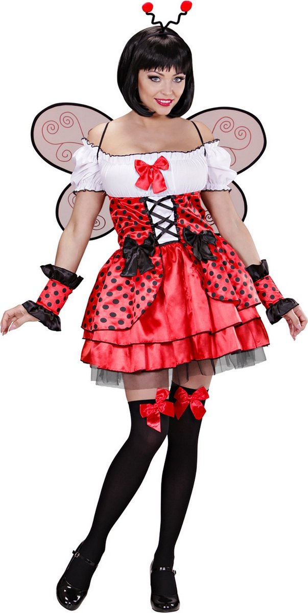 Widmann - Lieveheersbeest Kostuum - Schattig Lieveheersbeestje - Vrouw - Rood - Large - Carnavalskleding - Verkleedkleding