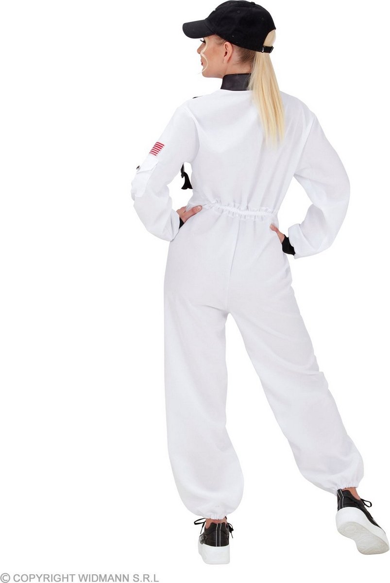 Widmann - Science Fiction & Space Kostuum - USA Astronaut Wit Sally - Vrouw - Wit / Beige - XL - Carnavalskleding - Verkleedkleding