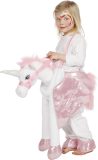 Wilbers & Wilbers - Eenhoorn Kostuum - Sprookjes Mythe Eenhoorn Wit - Meisje - Roze, Wit / Beige - Maat 128 - Carnavalskleding - Verkleedkleding