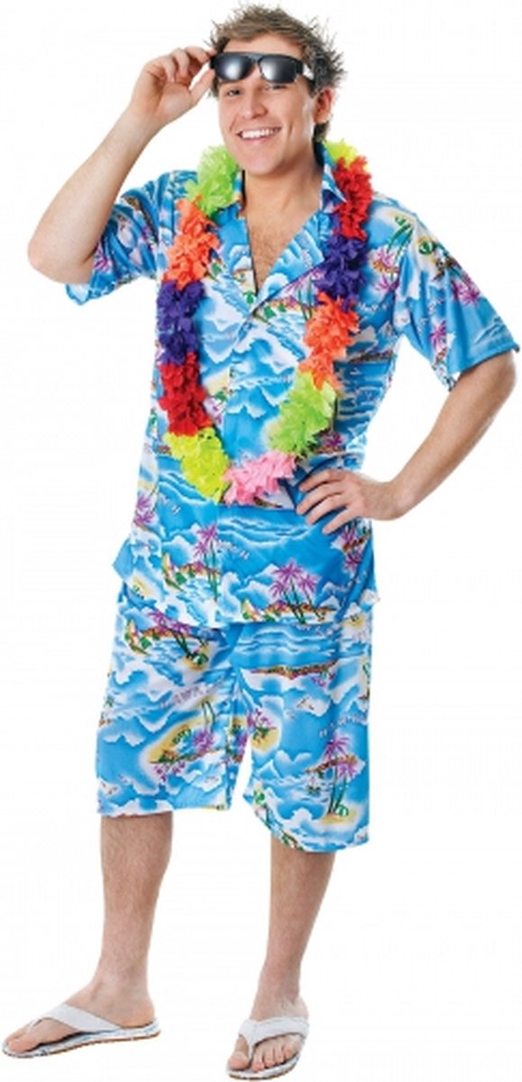 Blauw Hawaii pak voor heren