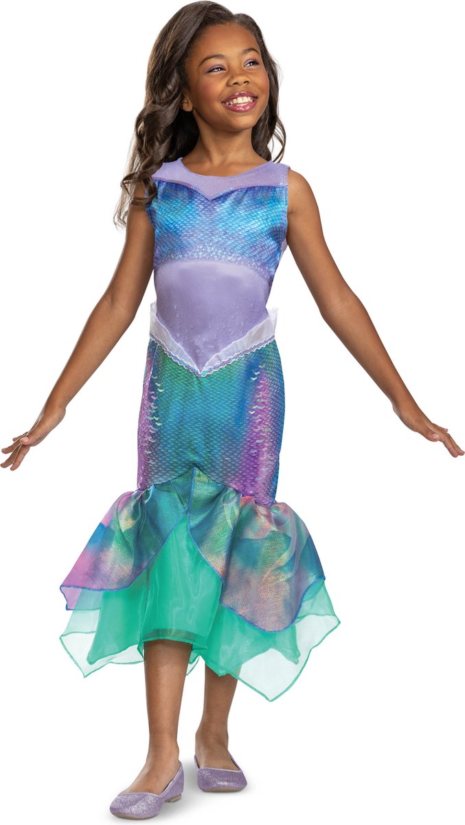 DISNEY - THE LITTLE MERMAID LIVE ACTION, Ariel Mermaid Classic , Maat M (7-8 jaar), Meisjes