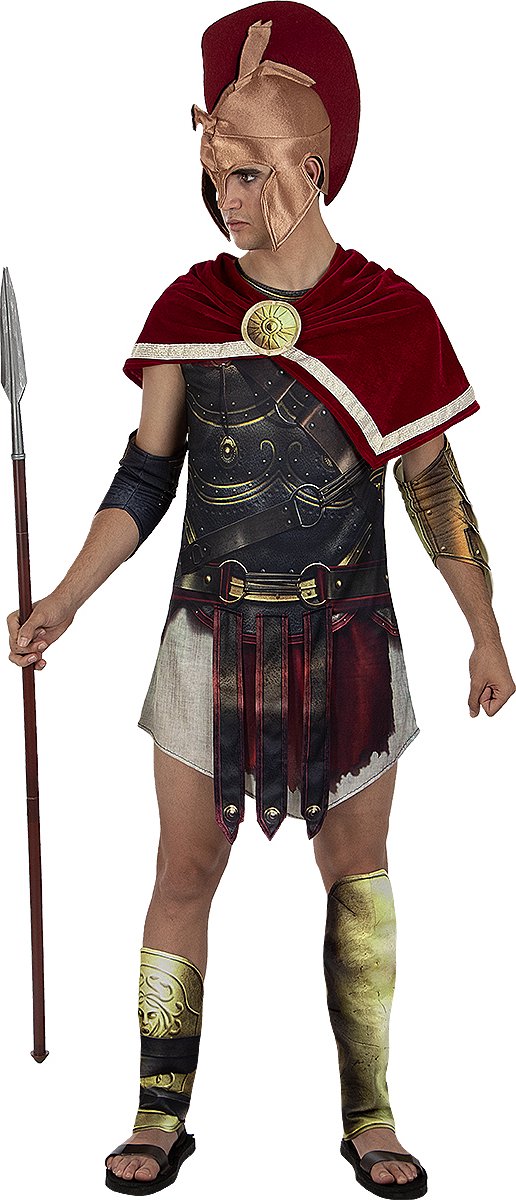 Funidelia | Assassins Creed Odyssey Kostuum voor mannen Videospellen, Films & Series, Assassin's Creed - Kostuum voor Volwassenen Accessoire verkleedkleding en rekwisieten voor Halloween, carnaval & feesten - Maat L - XL - Bruin