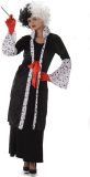 Karnival Costumes Cruella Boze Vrouw Dalmatiers Halloween Kostuum Dames Halloween Kostuum Volwassenen Carnavalskleding Dames Carnaval - Polyester - Zwart/Wit - Maat S - 3-Delig Jas/Handschoenen/Pruik