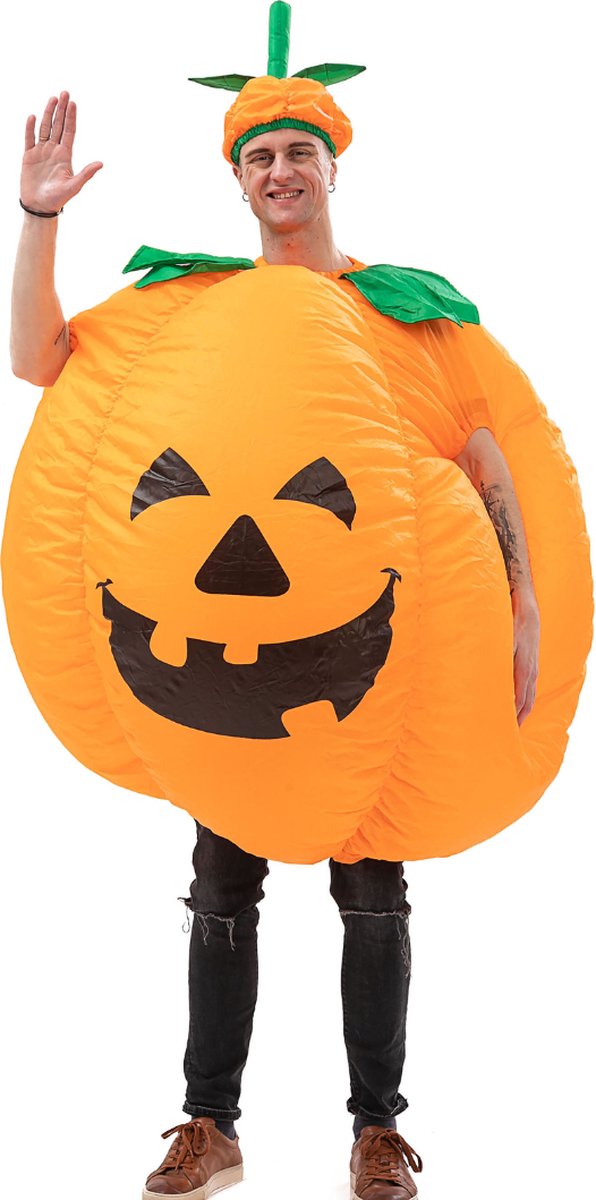 Livano Halloween Outfit - Halloween Kostuum - Pak - Opblaasbaar Kostuum - Costume - Carnaval - Volwassenen - Pompoen