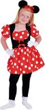 Magic Design Verkleedjurk Minnie Mouse Polyester Rood Maat 104