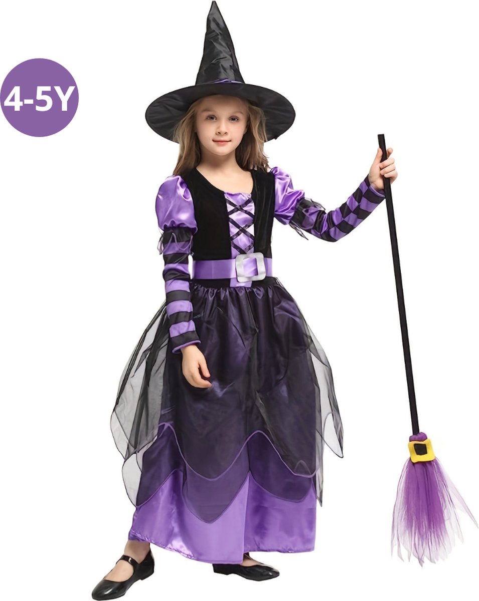 Nivard Halloween Kostuum - Halloween Outfit - Kinderen - Meisje - Kind - 4 tot 5 Jaar - Costume - Carnaval - Carnavalskleding - Dames & Heren