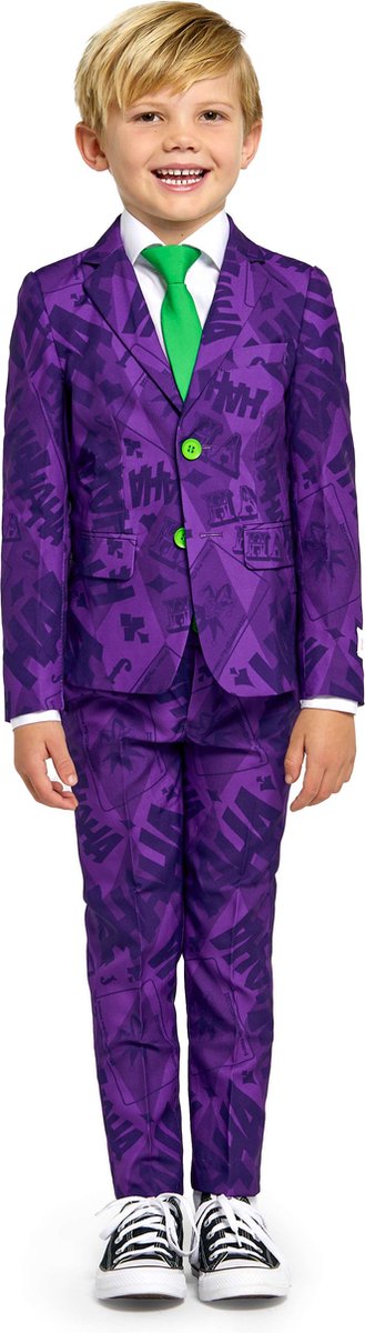 OppoSuits Kids The Joker™ - Jongens Pak - Joker Kostuum Halloween - Batman DC Comics - Paars - Maat: EU 98/104 - 4 Jaar