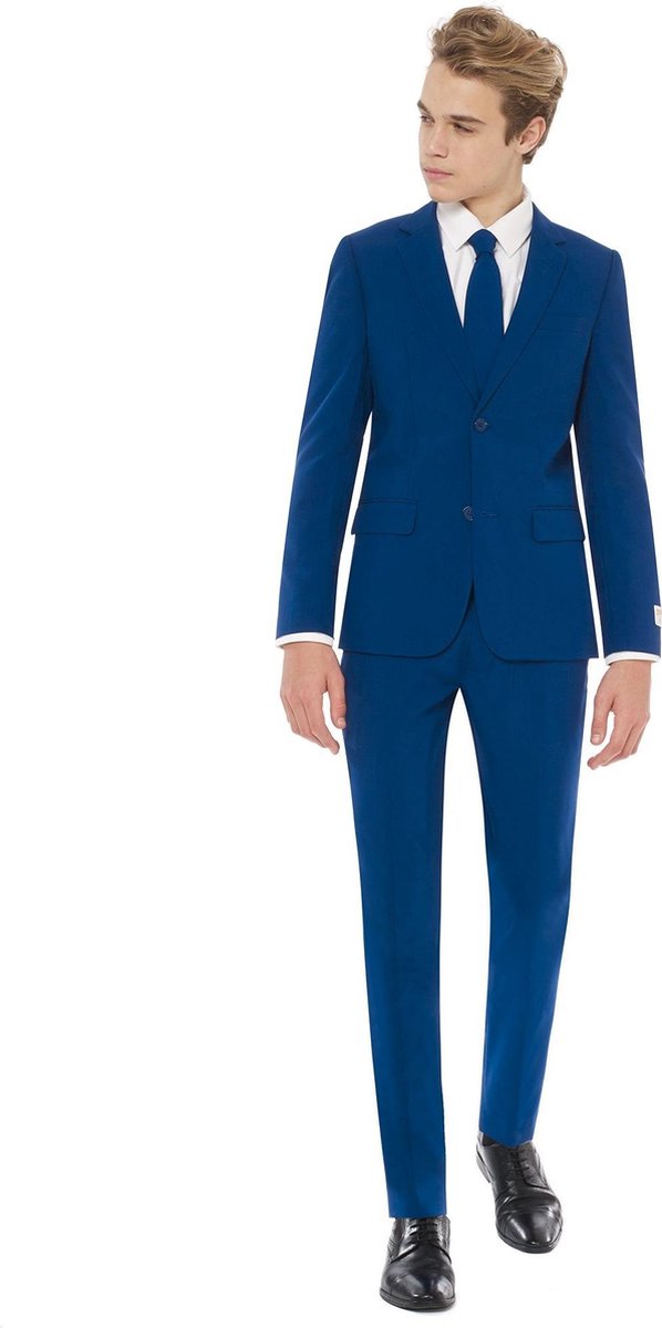 OppoSuits Navy Royale - Jongens Kostuum - Blauw - Feest - Maat 134/140