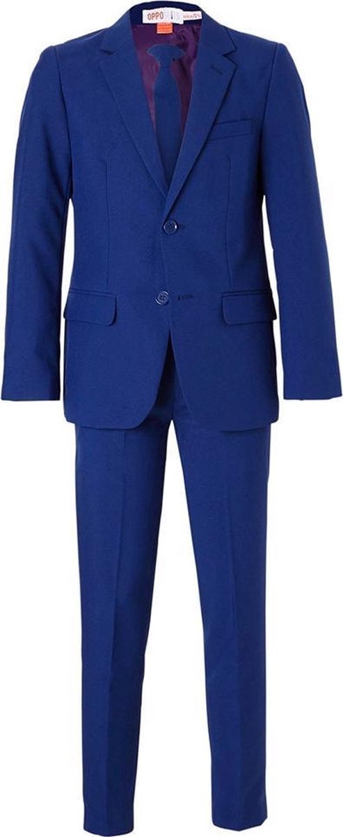 OppoSuits Navy Royale - Jongens Kostuum - Blauw - Feest - Maat 146/152