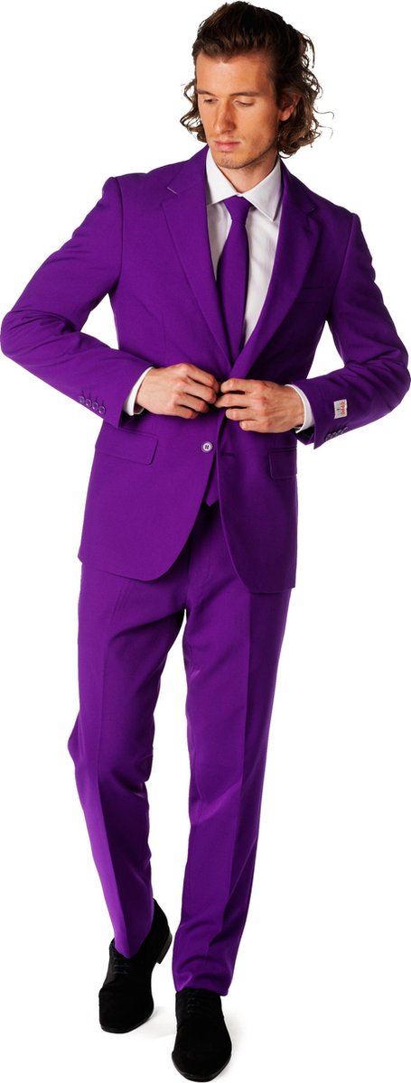 OppoSuits Purple Prince - Mannen Kostuum - Paars - Feest - Maat 62