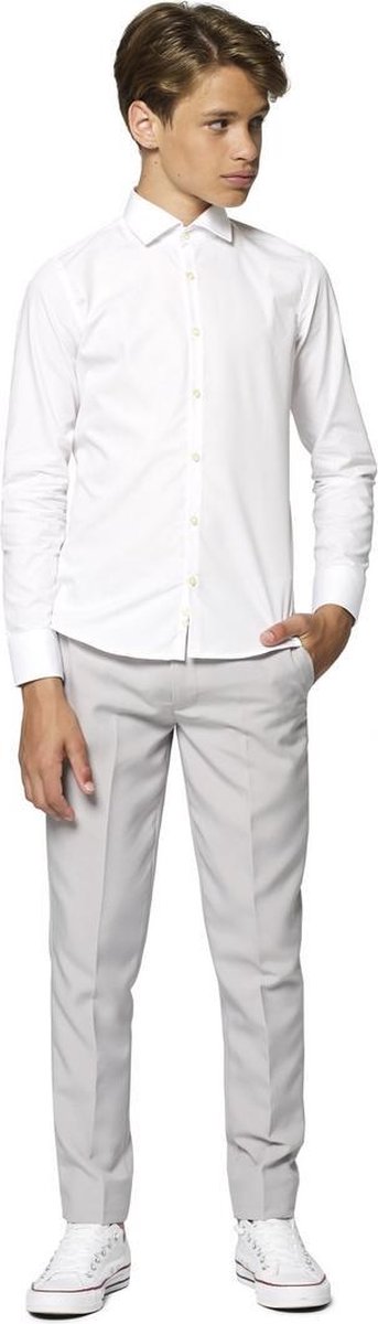 OppoSuits White Knight - Jongens Overhemd - Wit - Feest - Maat 146/152