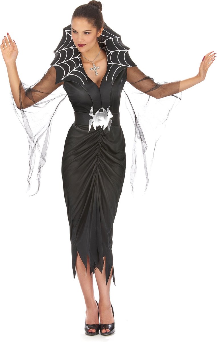 Spinnen vampier kostuum voor dames - Halloween verkleedkleding - Maat M/L One size