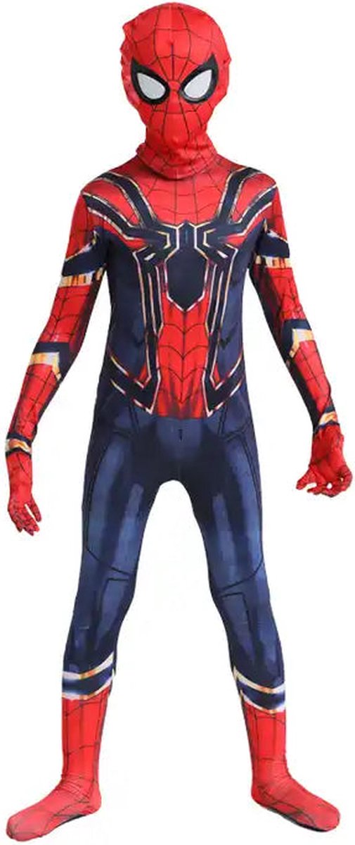 Superheldendroom - Iron Spider-Man (2021) - 122 (6/7 Jaar) - Verkleedkleding - Superheldenpak