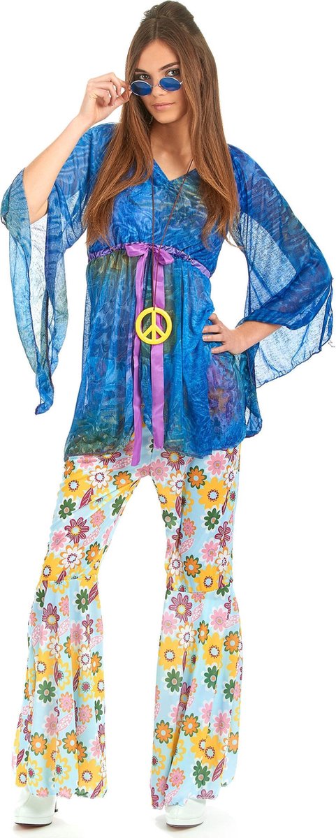 VEGAOO - Flower Power hippie kostuum voor dames - M/L