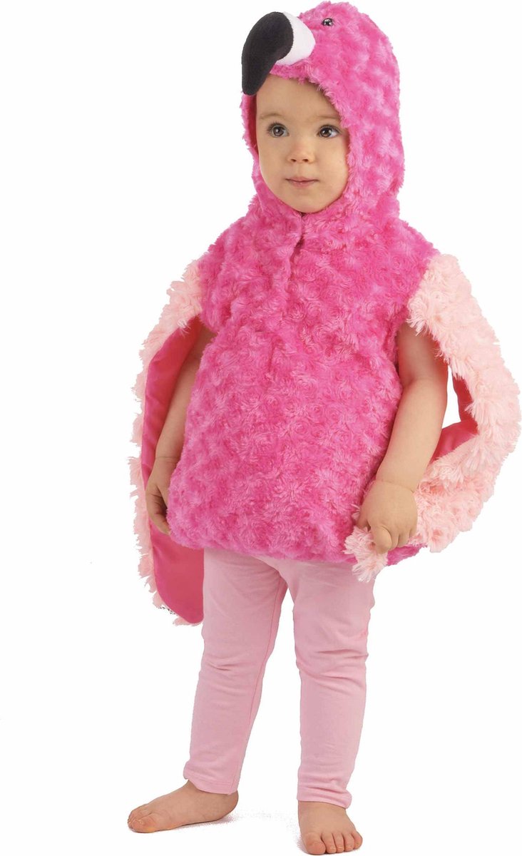 Vegaoo - Pluche roze flamingo outfit voor kinderen