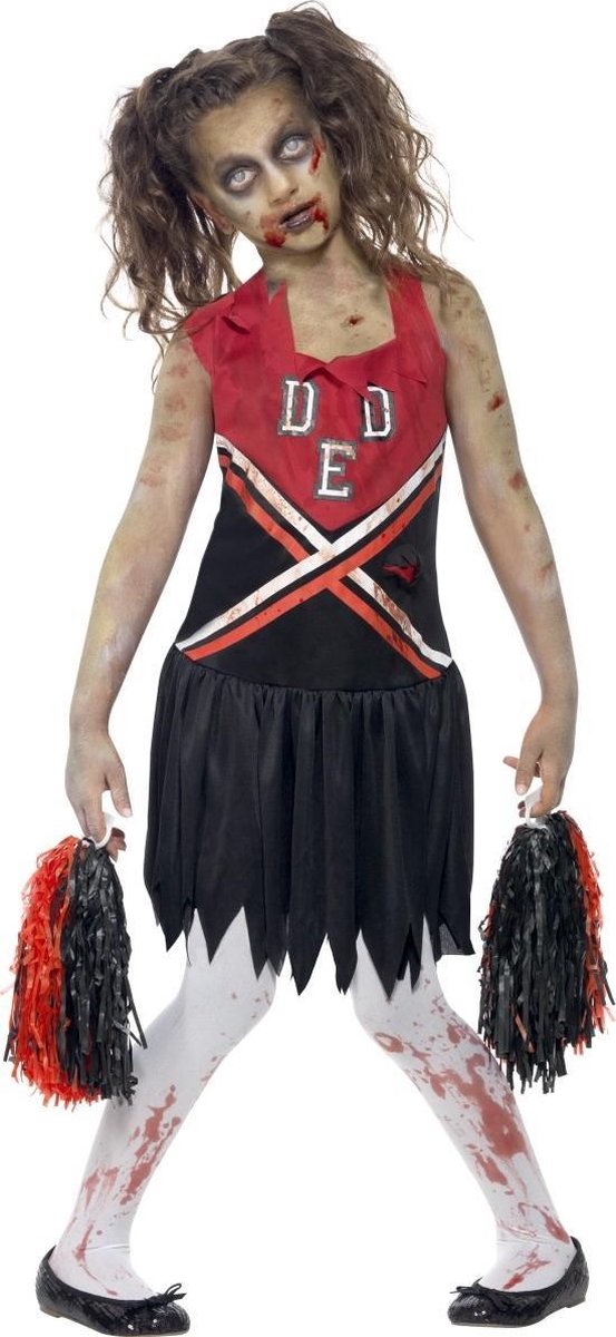 Verkleedkostuum zombie cheerleader voor meisjes Halloween pak - Kinderkostuums - 152/158