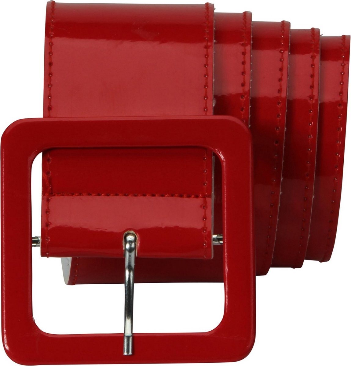 Widmann - Jaren 80 & 90 Kostuum - Rode Riem Vinyl - Rood - Halloween - Verkleedkleding