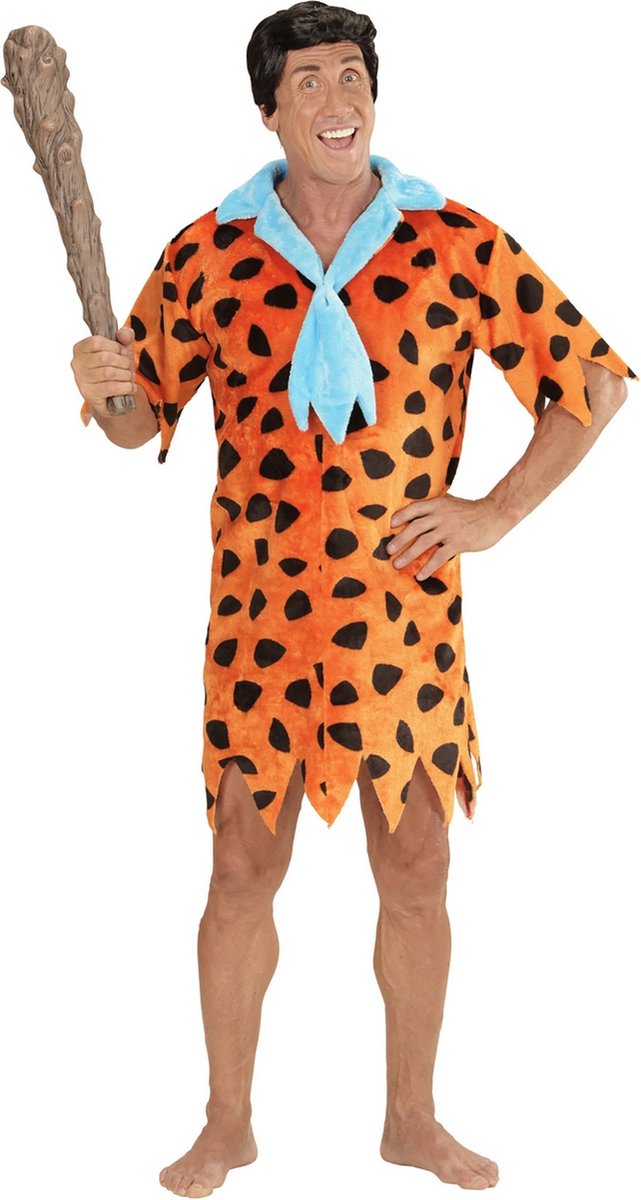 Widmann - The Flintstones Kostuum - Flintstones Man Stenen Tijdperk Kostuum - Oranje - Large - Carnavalskleding - Verkleedkleding