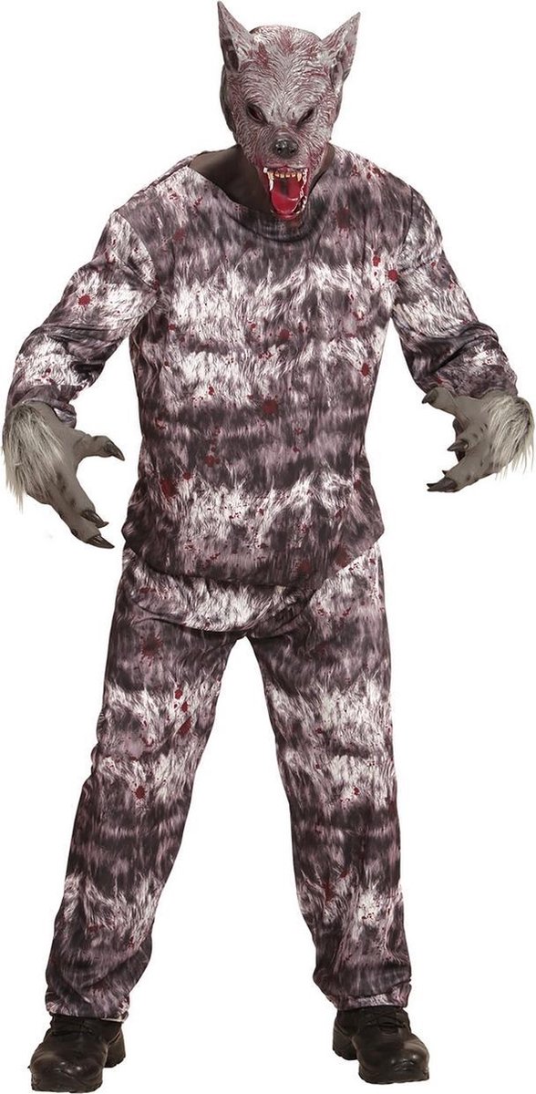 Widmann - Weerwolf Kostuum - Weerwolf Willem - Man - Bruin - Medium - Halloween - Verkleedkleding