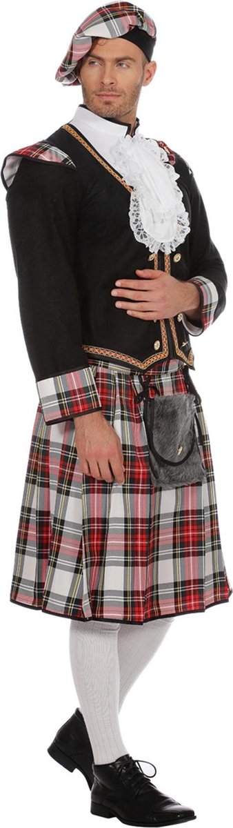 Wilbers & Wilbers - Landen Thema Kostuum - Schot Duncan Mctartan - Man - Rood - Maat 52 - Carnavalskleding - Verkleedkleding