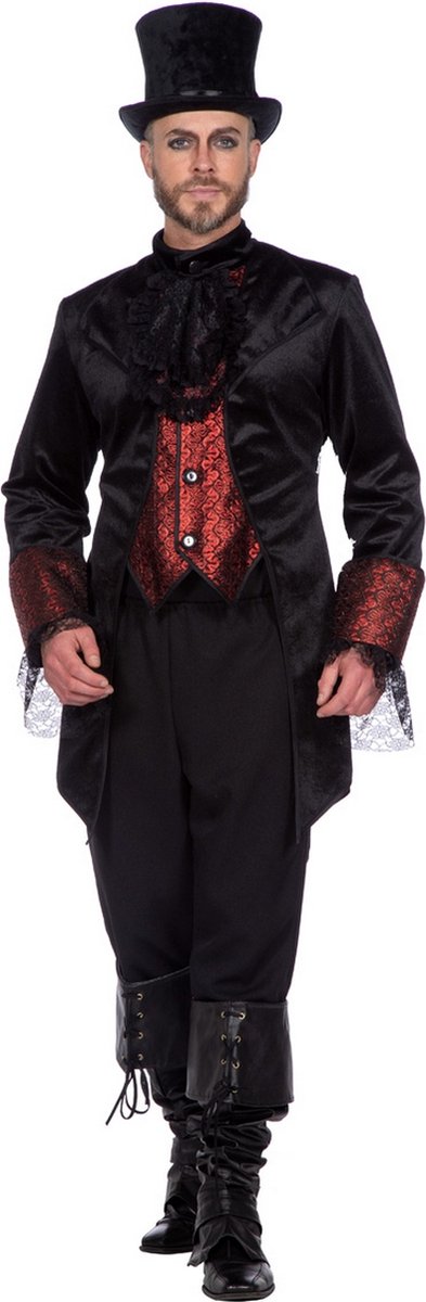 Wilbers & Wilbers - Middeleeuwen & Renaissance Kostuum - Victor Ampier Gothica Man - Rood, Zwart - XL - Halloween - Verkleedkleding