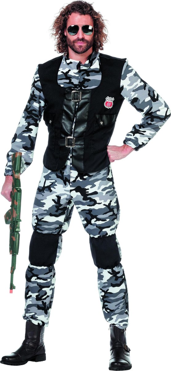 Wilbers & Wilbers - Politie & Detective Kostuum - Swat Combat Zone Overall - Man - - Maat 54 - Carnavalskleding - Verkleedkleding