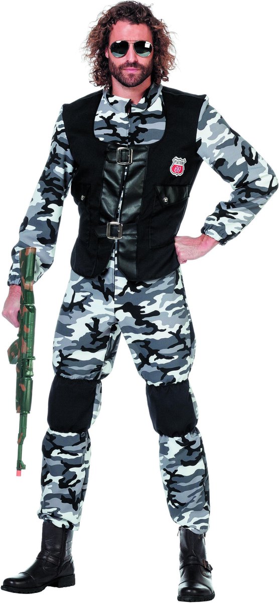 Wilbers & Wilbers - Politie & Detective Kostuum - Swat Combat Zone Overall - Man - - Maat 56 - Carnavalskleding - Verkleedkleding