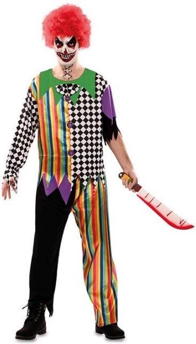 Witbaard Verkleedpak Scary Clown Polyester Zwart/wit Maat Xl