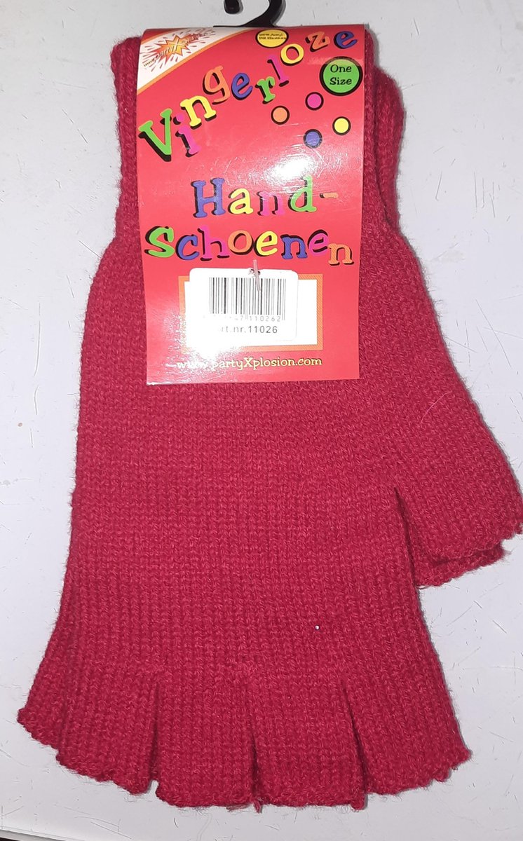 vingerloze handschoenen donker roze