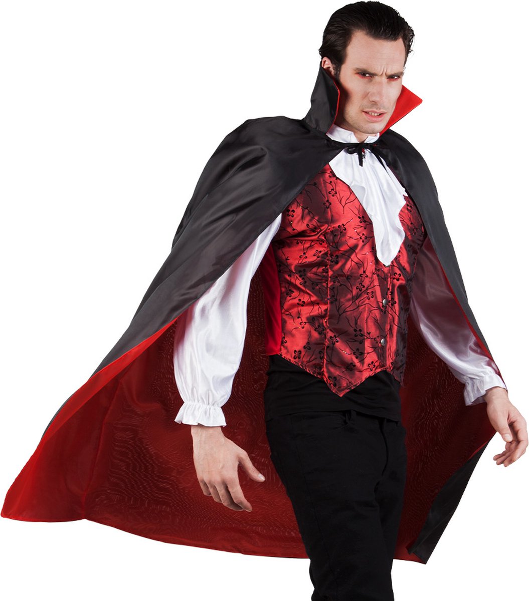 Boland - Cape Bloodlust zwart/rood - Volwassenen - Vampier - Halloween en Horror