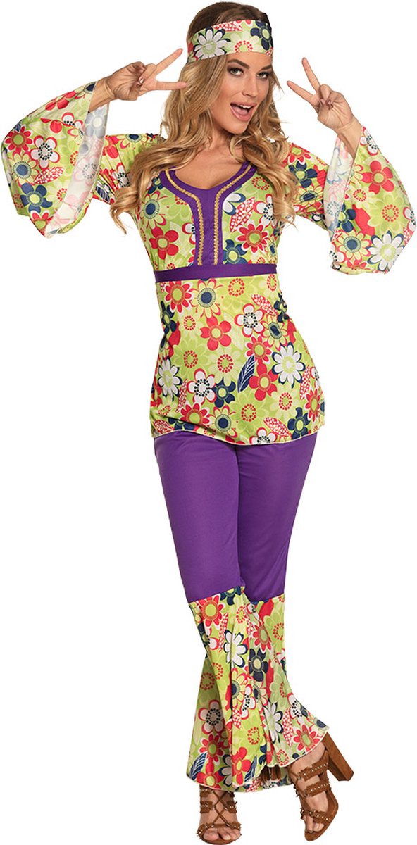 Boland - Kostuum Blossom woman (M) - Volwassenen - Hippie - 60's & 70's - Hippie & Flower Power