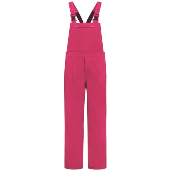 Carnaval verkleed tuinbroek voor kinderen - fuchsia roze 116 (5-6 jaar) -