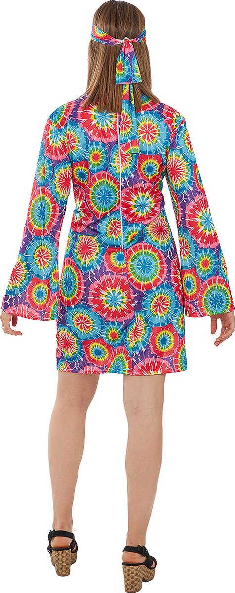 FUNIDELIA 60's Hippie Kostuum voor Dames - Maat: XXL - Geel