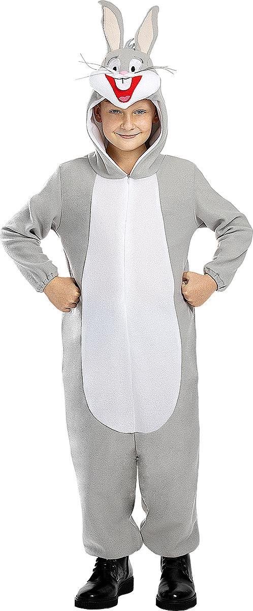 FUNIDELIA Bugs Bunny Kostuum voor kinderen - Looney Tunes - Maat: 122 - 134 cm