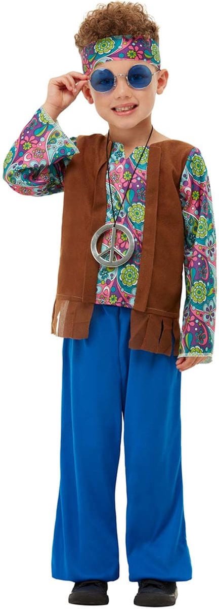 FUNIDELIA Hippie Kostuum voor jongens - Maat: 107 - 113 cm